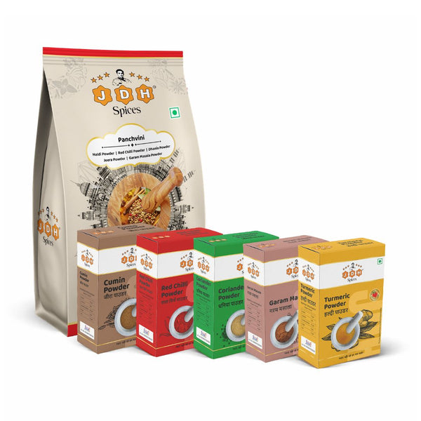 Panchvini Spice Box - Pack Of 5 Spices